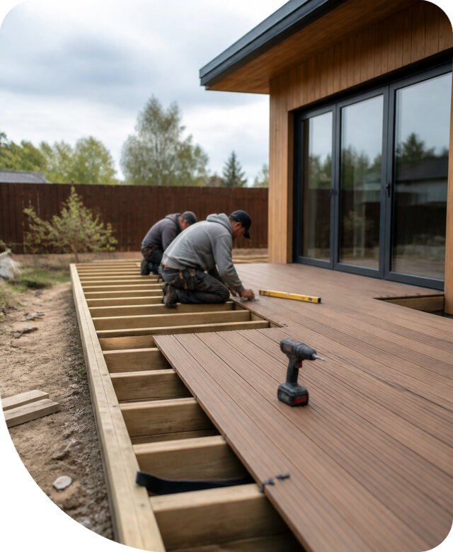 Профессиональный настил пола террасы в Волгограде под ключ